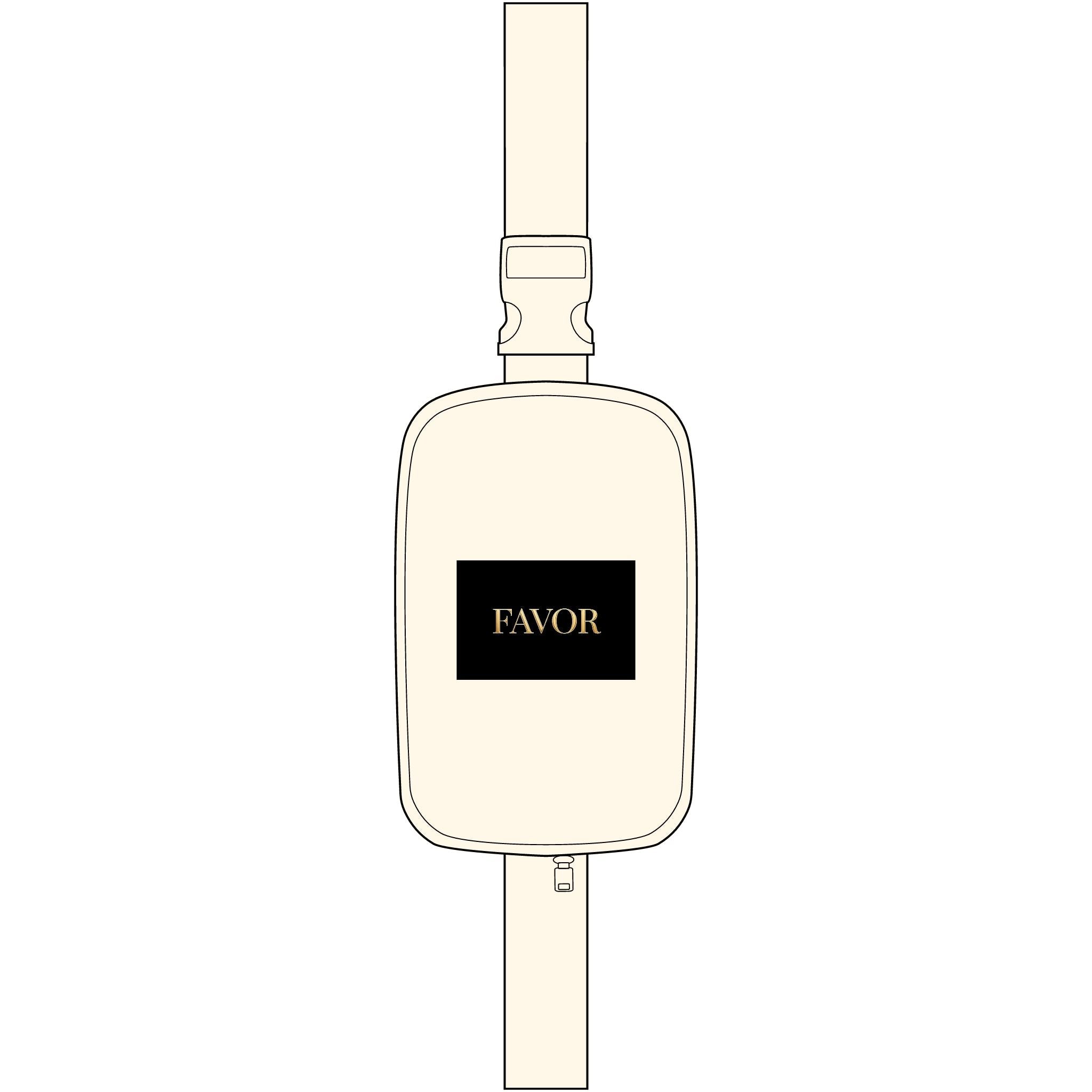 Favor Explorer Embroidered Sling Bag — Minimal 'FAVOR' Chest Patch Travel Crossbody