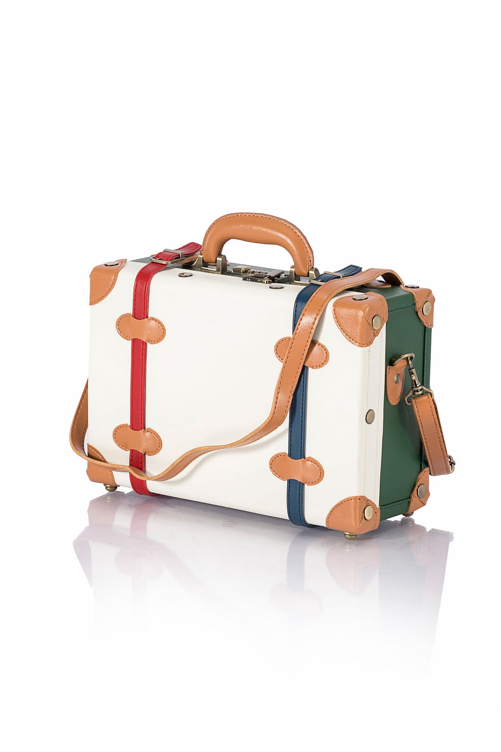 SarahFace 2 Pieces Luggage Sets - Green/Pearl's