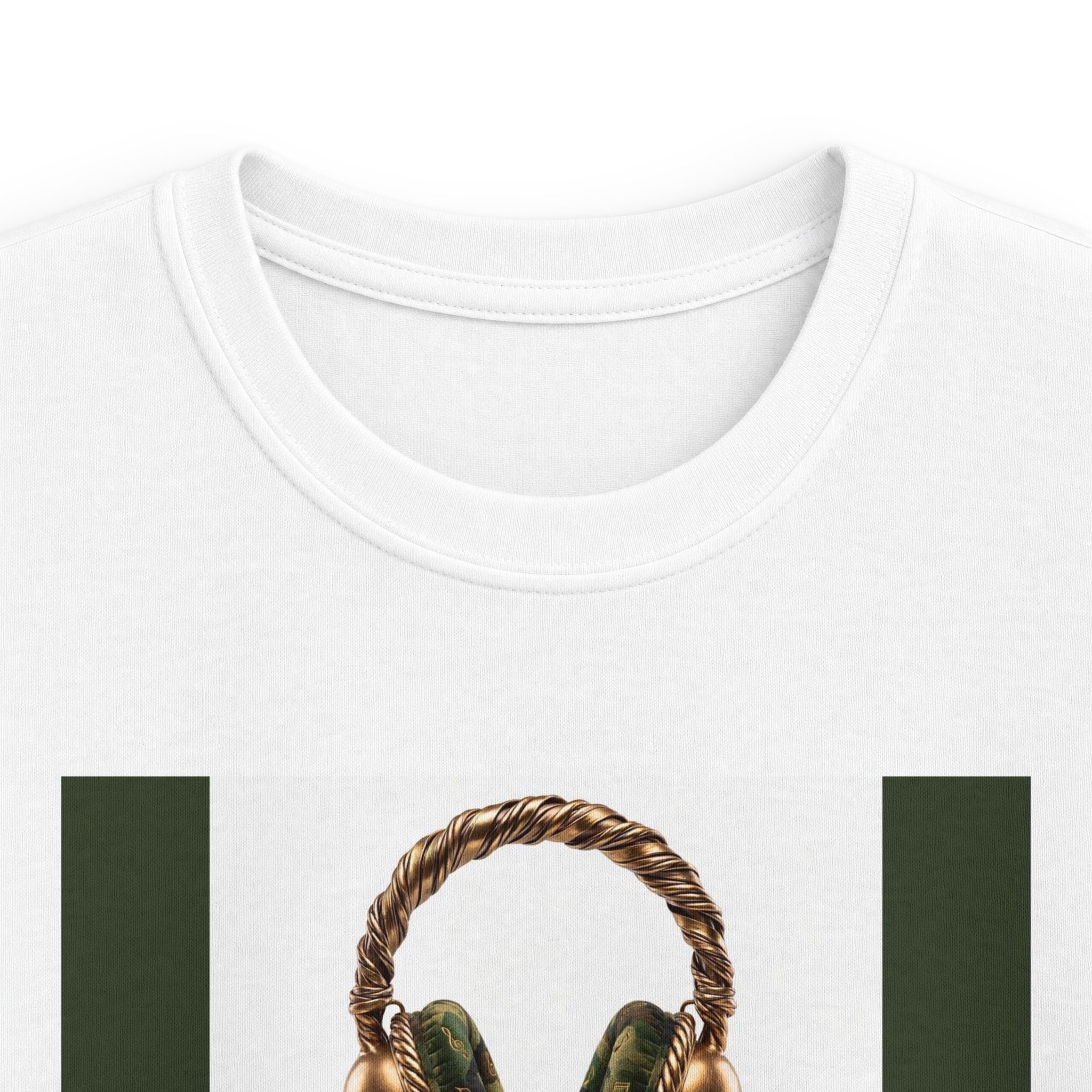 Kids Headphones Tee — Cute Camo Headset Graphic Kids T‑Shirt
