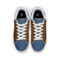 Standing On Buisness Leather Low-Top Sneakers — Brown & Denim Casual Women’s Shoes