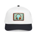 Mid Profile Baseball Cap with Leather Patch (Rectangle)