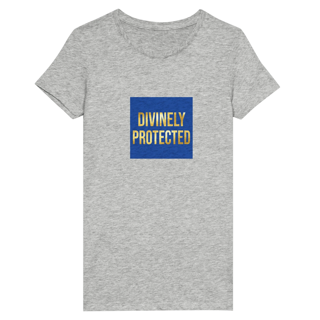 Divinely Protected design Women's Triblend Crewneck T-shirt | Next Level 6710 Heather White