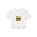 Empowered Purpose Women's Crop Tee | Gold & Blue Statement Style | Bella+Canvas 8882
