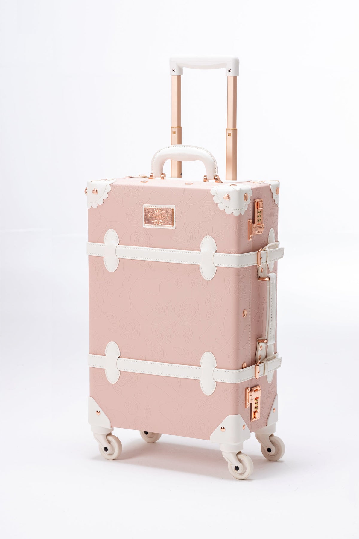 SarahFace 3 Pieces Luggage Set - Embossed Pink's