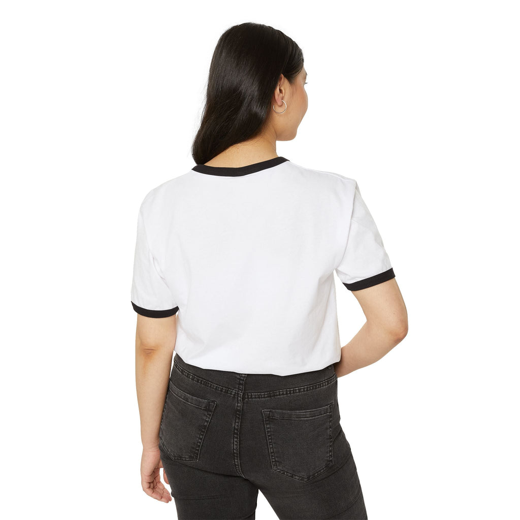 Favor Minimalist Ringer T‑Shirt — Small Center Logo Casual Tee