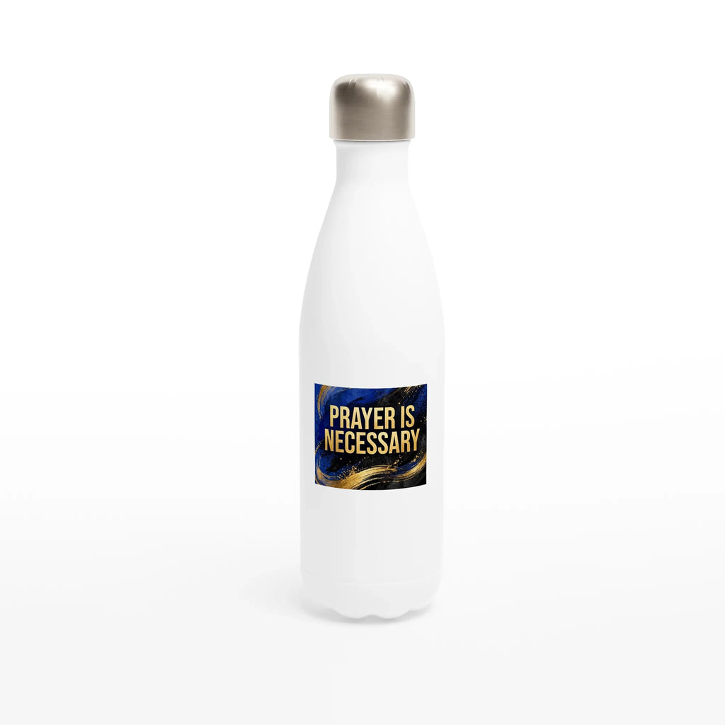White 12oz Enamel Mug - White 17oz Stainless Steel Water Bottle