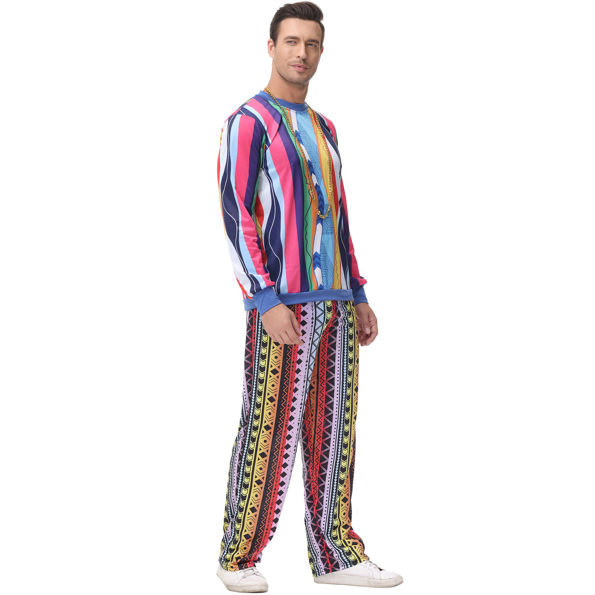 Festival Cosplay Costume Retro Hip-Hop Stage Performance Outfit Men's Role Play Uniform