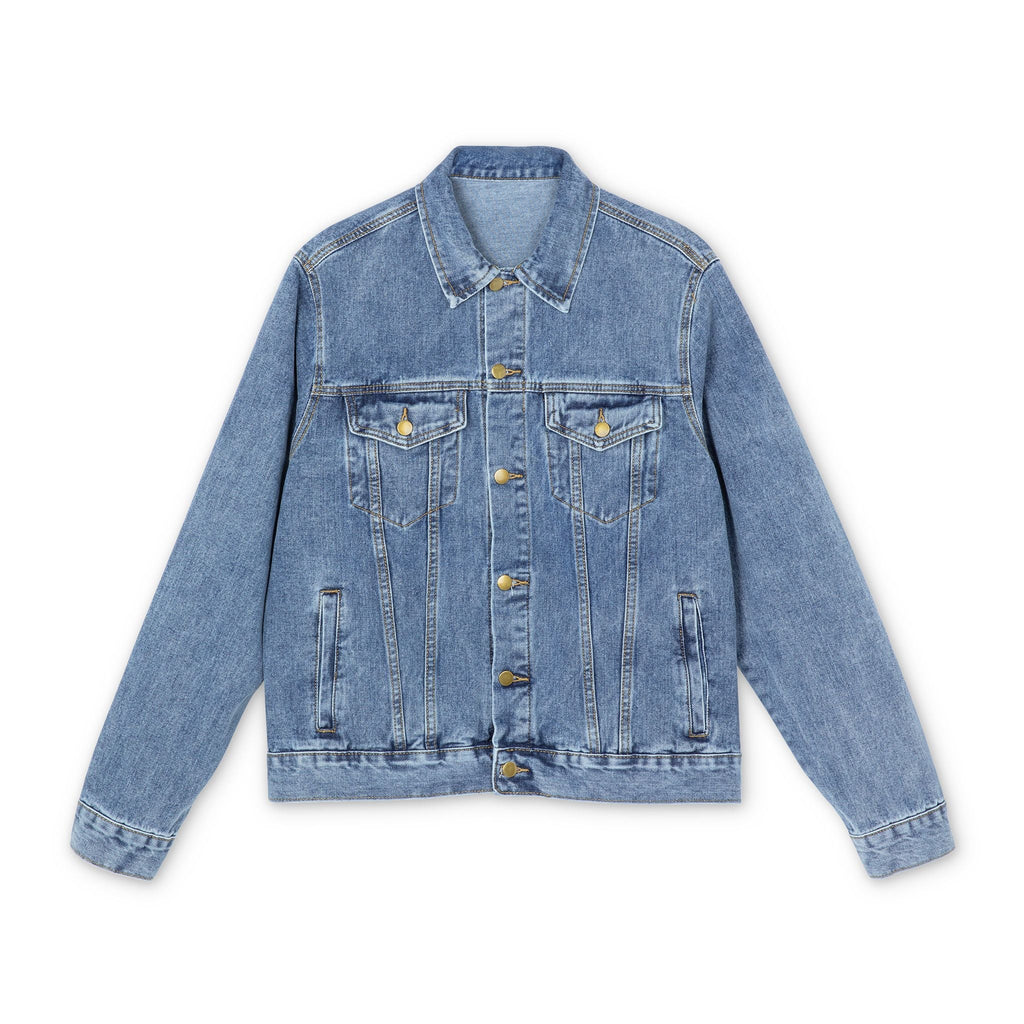 Denim Jacket — Skateboard Gold Back Patch ‘When I’m On My Board I Feel Like Gold’