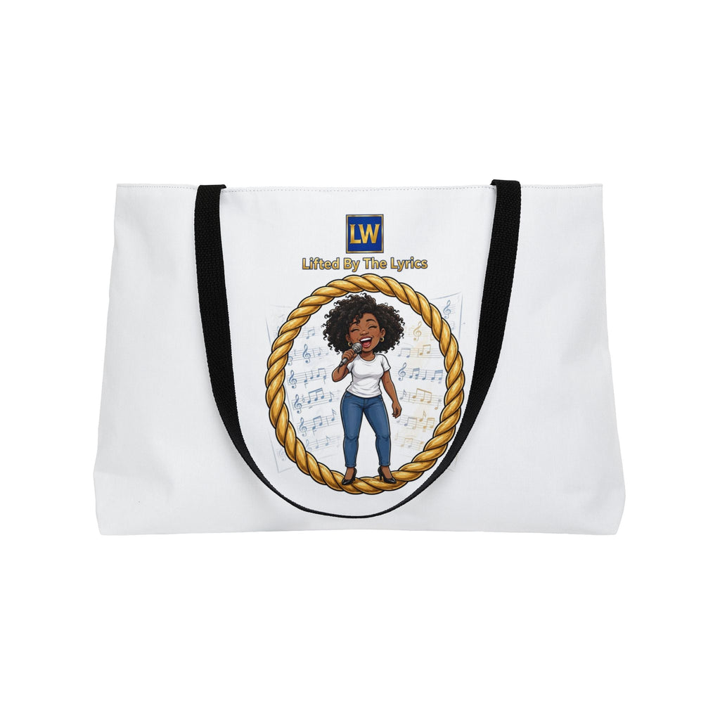 Weekender Tote Singing Lady Bag — Empowered Black Woman Illustration Travel Tote