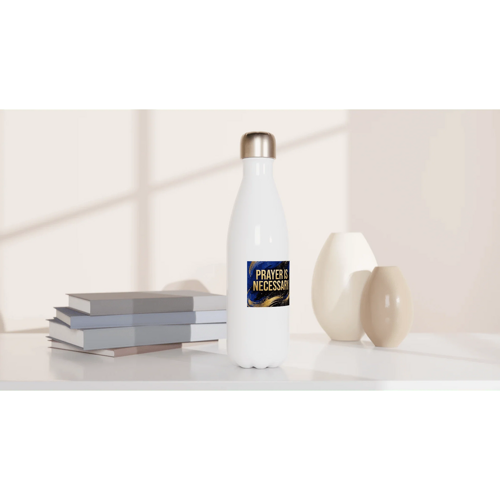 White 12oz Enamel Mug - White 17oz Stainless Steel Water Bottle