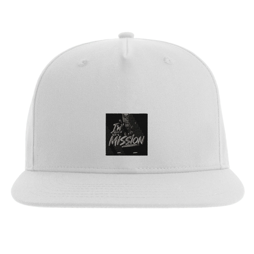 I’m On A Mission Copy of 5 Panel Retro Snapback Cap | Beechfield B610 White