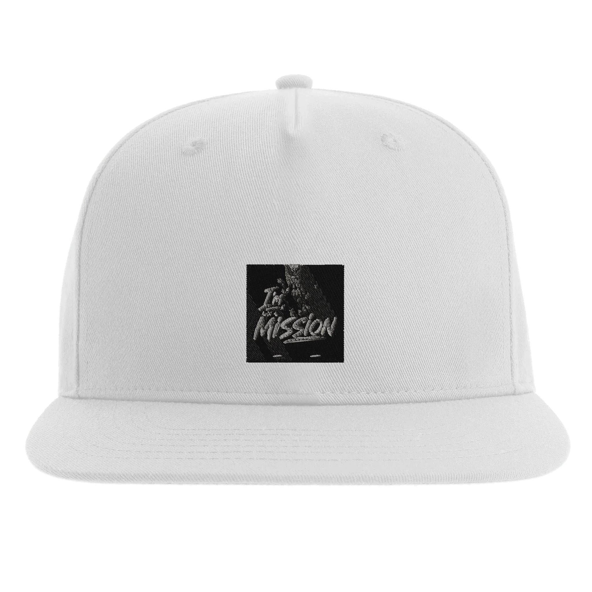 I’m On A Mission Copy of 5 Panel Retro Snapback Cap | Beechfield B610 White