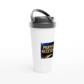 White 12oz Enamel Mug - White 15oz Stainless Steel Travel Mug