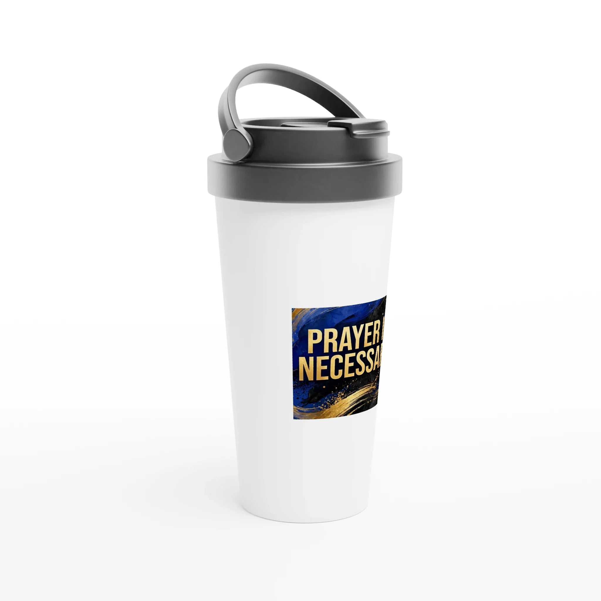 White 12oz Enamel Mug - White 15oz Stainless Steel Travel Mug