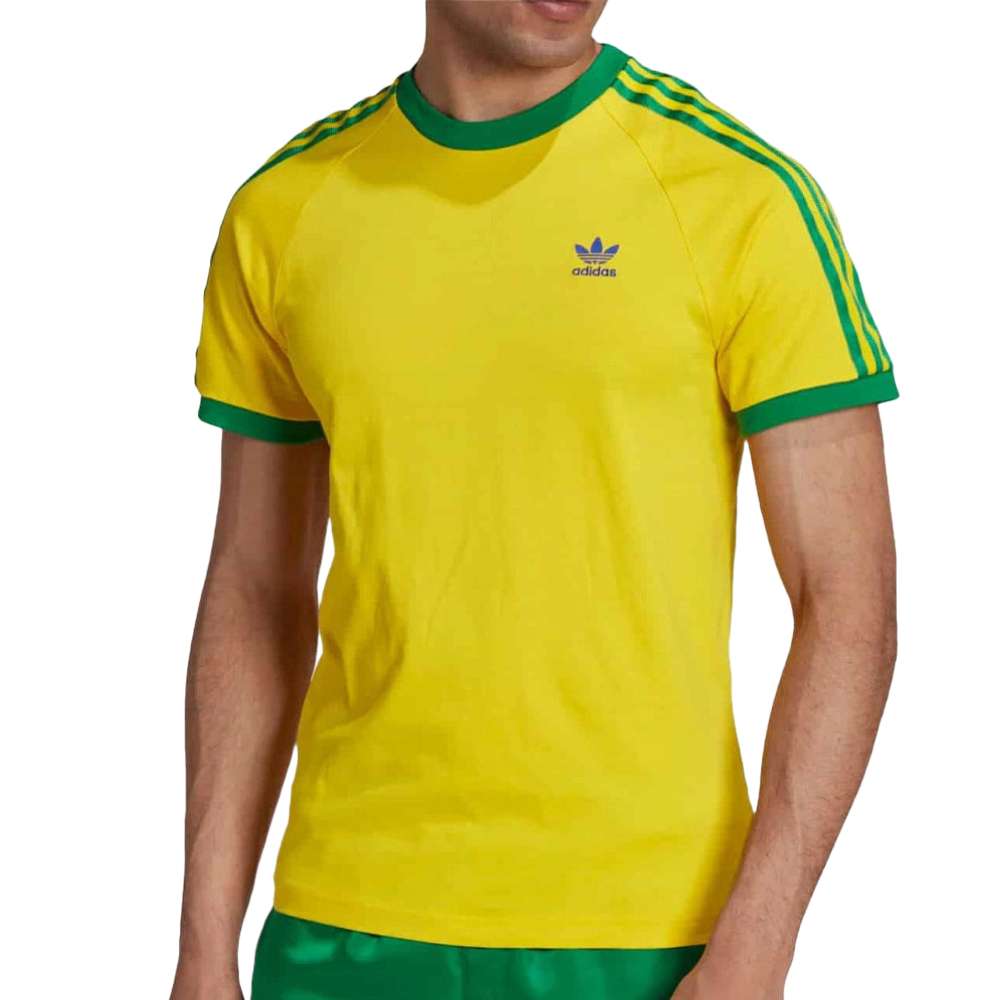 adidas Originals Boy's Adicolor 3-Stripes T-Shirt - Team Yellow