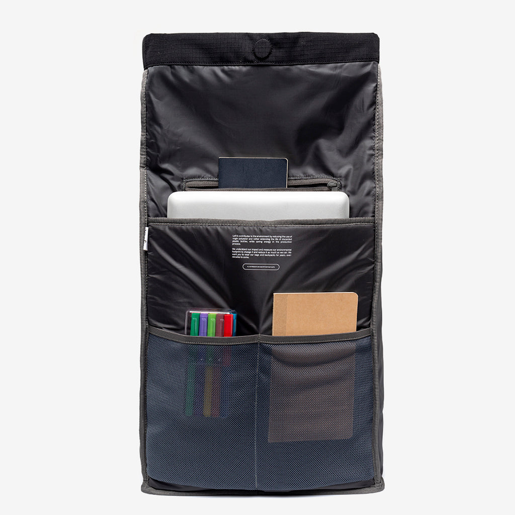 Lars Roll Backpack Black Lime Vandra