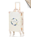 SarahFace Spinner Suitcase - Embroidery Cream White