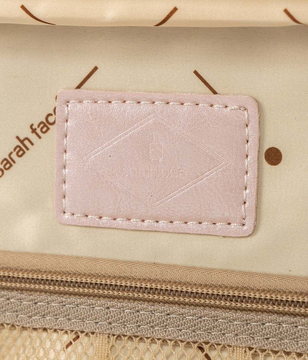 SarahFace Spinner Suitcase - Embroidery Cream White