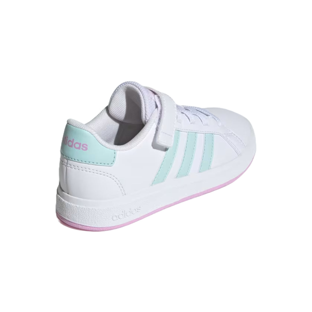 adidas Unisex Kid's Grand Court 2.0  Elastic Lace Shoes