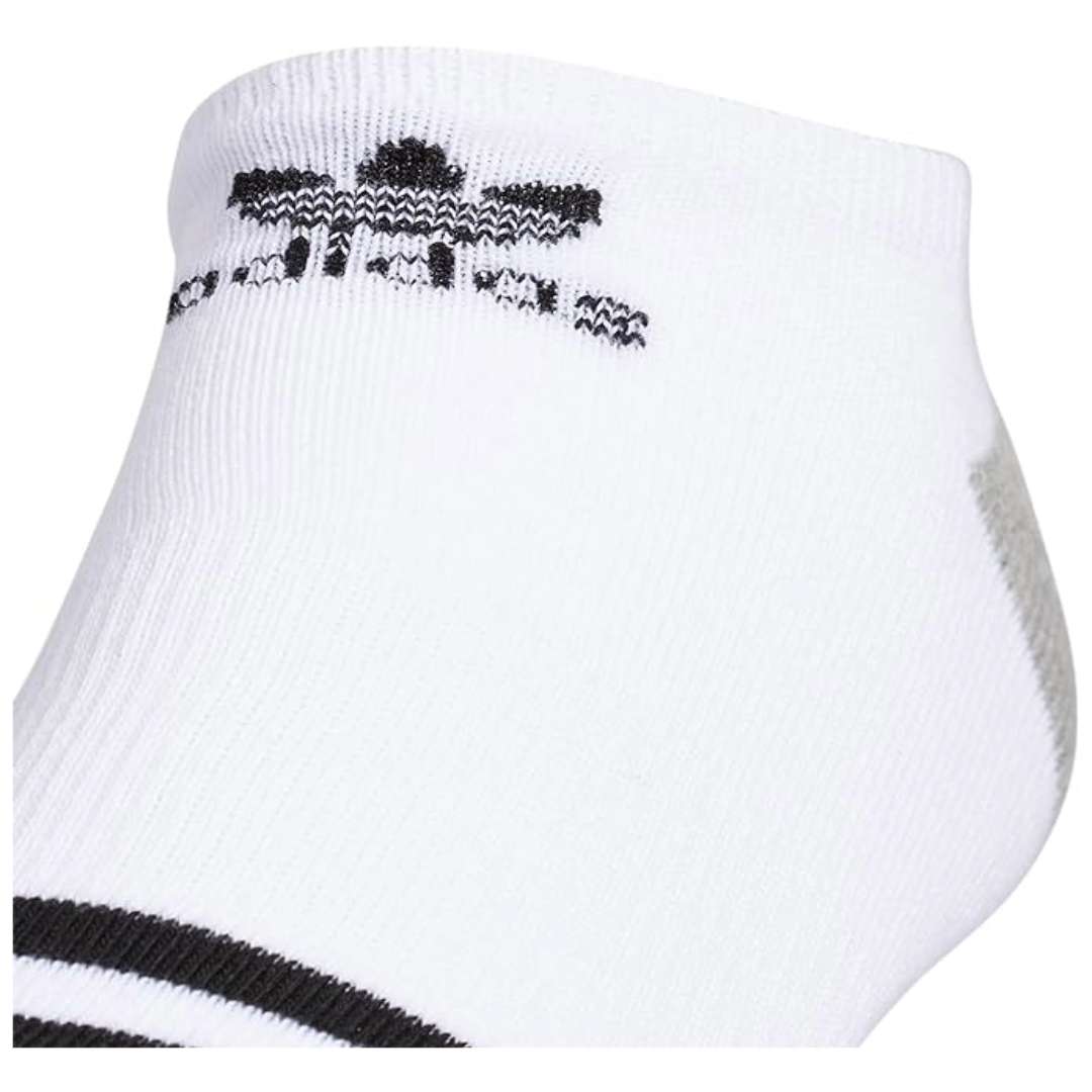 adidas Originals Men's Roller No Show Socks (3-Pair) - White/Black/Heather Grey