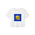 Divinely Protected Women's Crop Tee | Bella+Canvas 8882 White - Embrace Your Strength