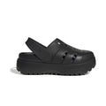 adidas WOMEN'S ADILETTE CLOG PLATFORM SLIDE SANDALS - Black