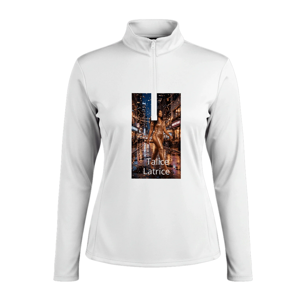 Women’s Quarter-Zip Pullover | Sport-Tek LST357 White