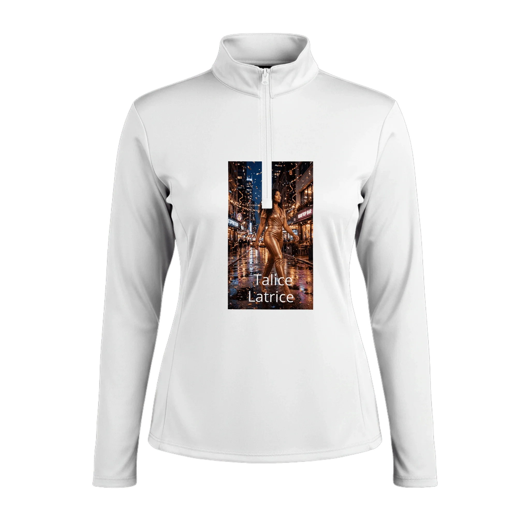 Women’s Quarter-Zip Pullover | Sport-Tek LST357 White