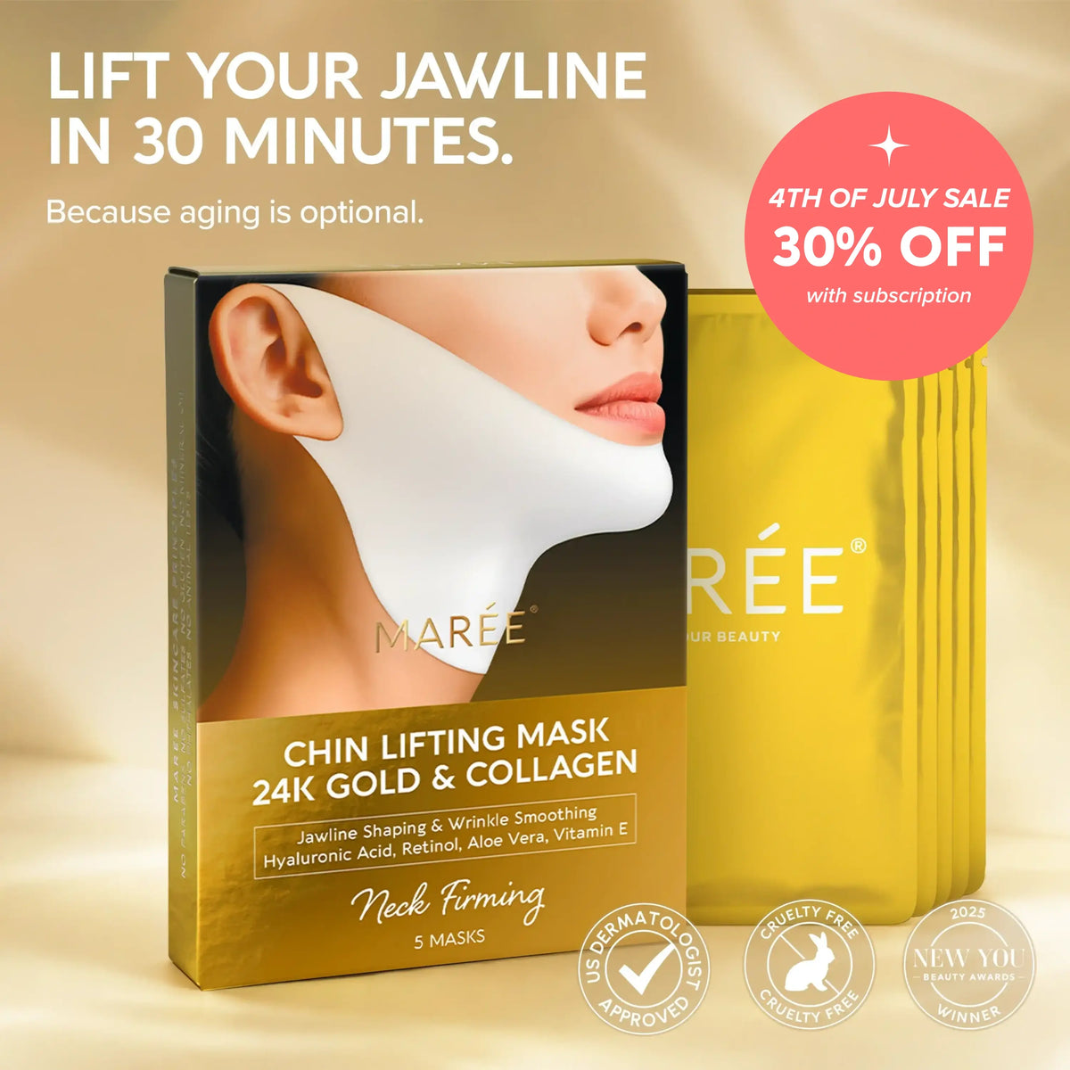 24K Gold Chin & Jawline Lifting Mask